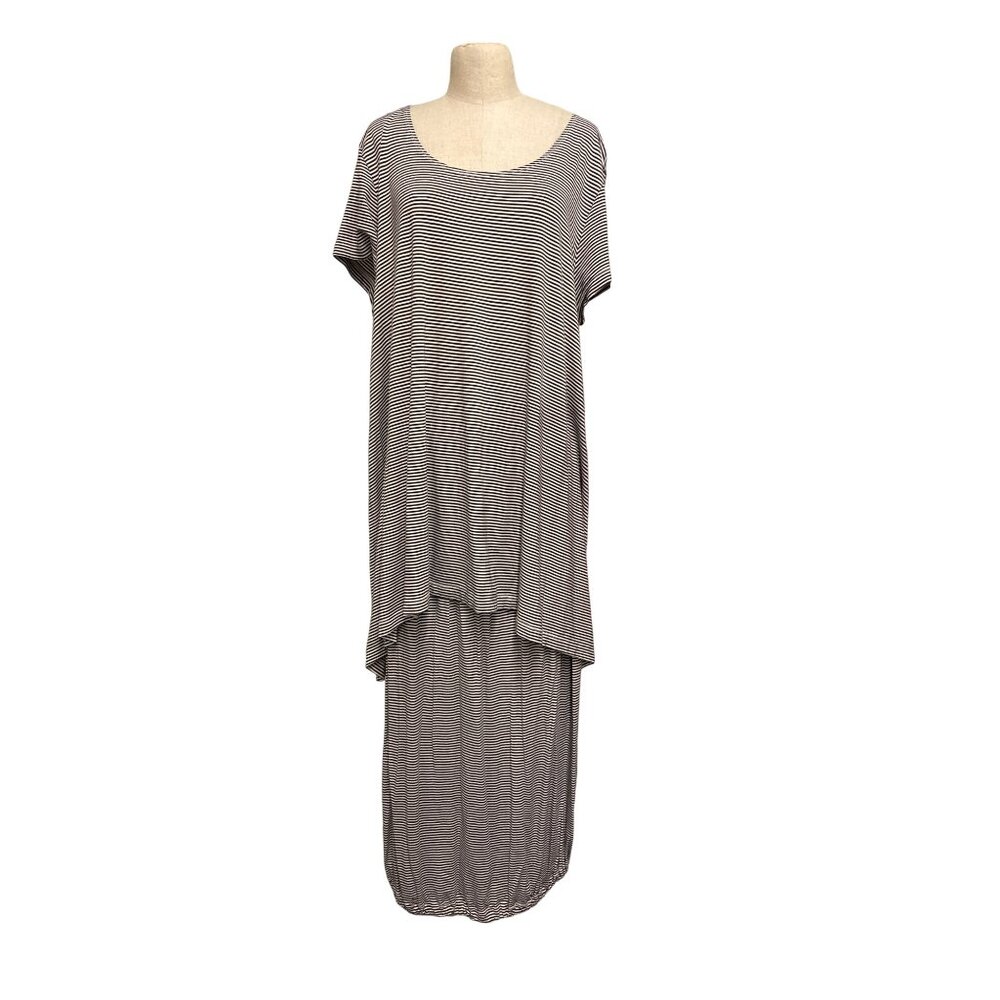 Bryn Walker Striped Bamboo Cotton Knit Top - Made in USA - Size S - Sustainable